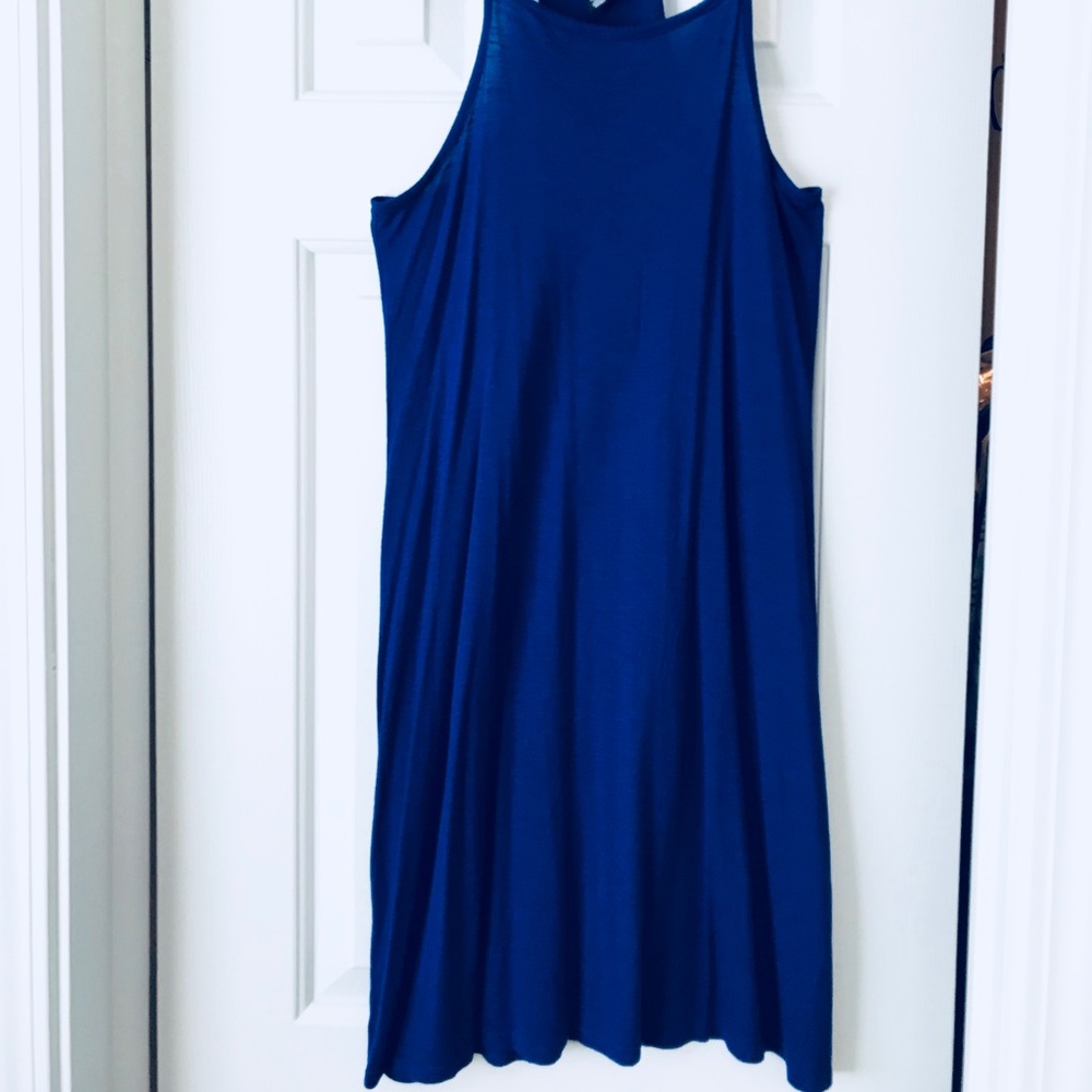 Blue think straps dress